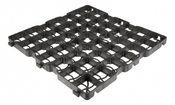 Robuste, wasserdurchlässige Paddockplatten als idealer Bodenbelag für Pferdeausläufe, sorgen für eine stabile, matschfreie und trittsichere Fläche.